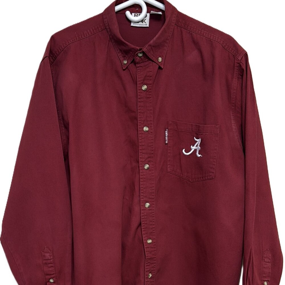 Alabama Crimson Tide Button Down Dress Sport Shirt by Red Oak Men's NEW! NOS XL